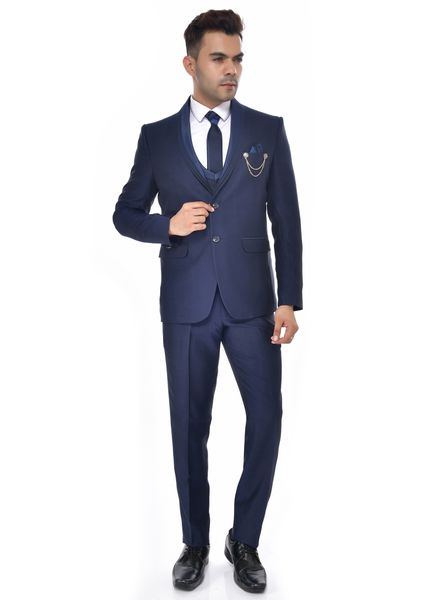 Suits Polyester Viscose Party Wear Regular fit Double Breasted Designer Solid 5 Piece Suit La Scoot